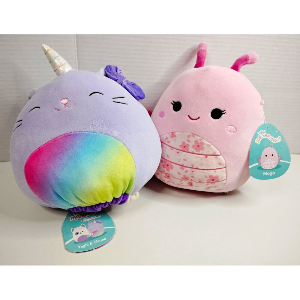 Squishmallows Lot of 2 Plush w/ Tags Taghi & Cienna, Maggie Small 2024